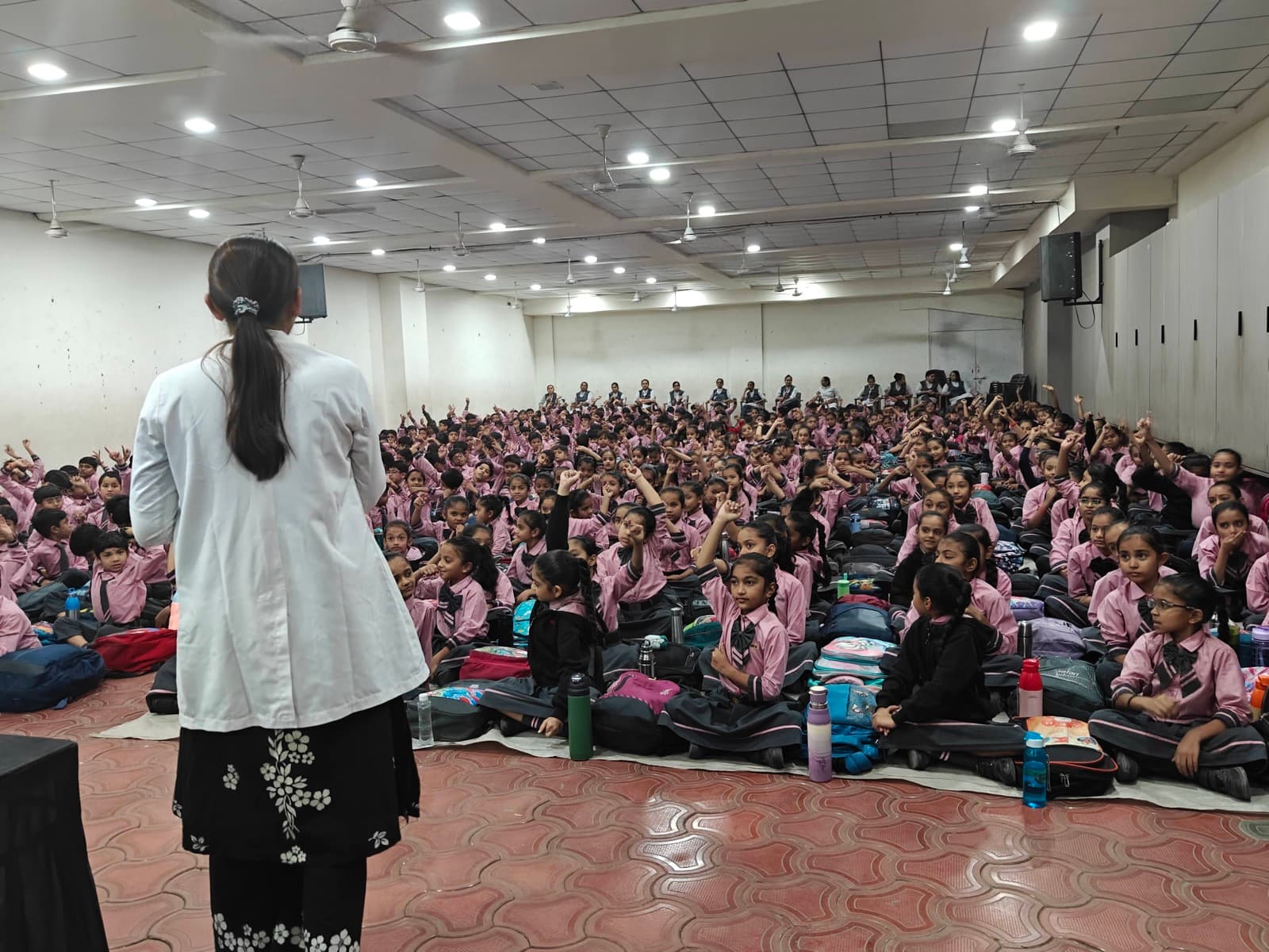 Oral health education session for school children