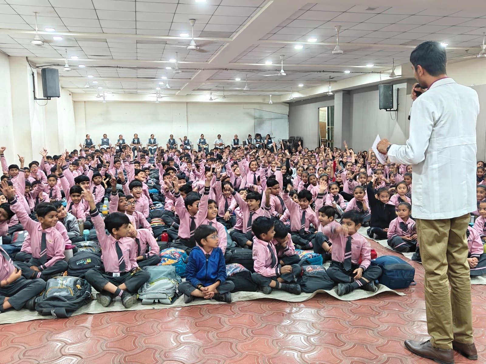 School assembly oral health awareness program